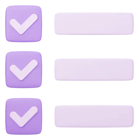 List  3D Icon