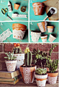 PRETTY LACE FLOWER POTS | diy craft TUTORIALS