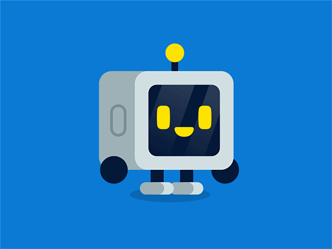 Square Robot Mascot ...