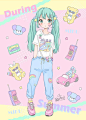 ☆、动漫、二次元、插画、少女、软妹、可爱、粉、Twitter