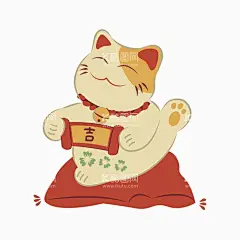 招财猫  - 源文件下载【酷图网】萌趣,卡通,可爱,壁纸,图案,手机壳,图案印花,产品,印花,招财猫,小猫