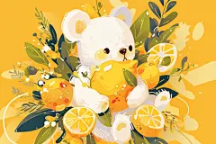 卡通狗狗贴纸扁平化动物插图