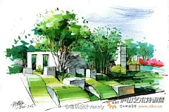 邓蒲兵老师景观手绘 ​​​​