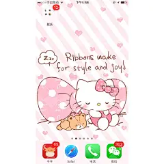 3张~睡颜蝴蝶结~helloKitty壁纸3张凯蒂猫手机壁纸Kitty源文件-淘宝网