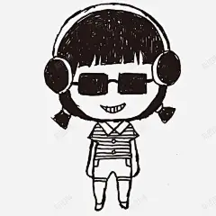 戴耳机的女孩 平面电商 创意素材