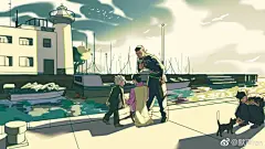 这周的场景作业，因为周测的题目没法画日常就直接发勒 sai的透视尺真好用（大喊） ​​​​