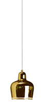 Pendant Light Fixture - Shiny brass shade pendant light: 