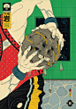 Edo—Ball : Edo Ball is a series of 10 original artworks inspired by Basketball, Culture, Japan and Ukiyo-e art.