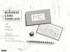 创意几何图形名片PSD设计模版 Geometric business card template 设计模板 