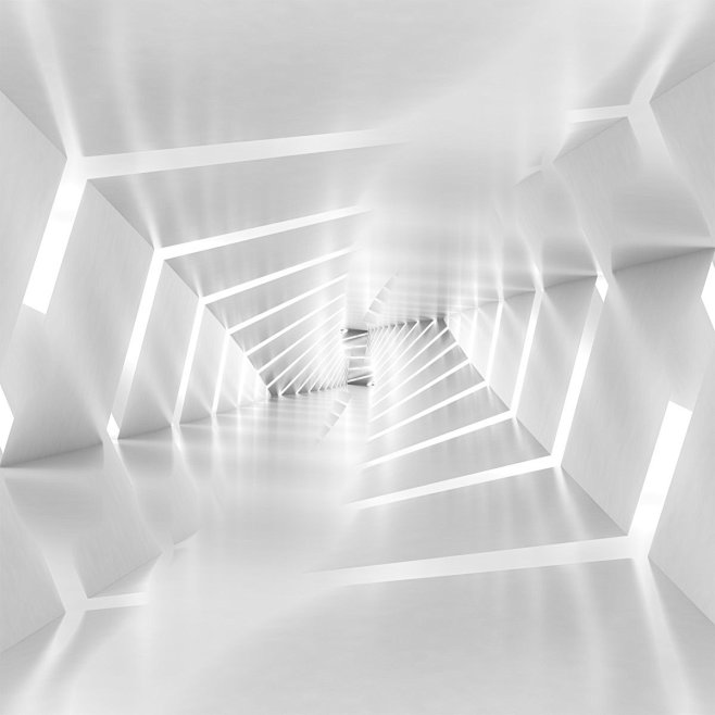 抽象超现实的隧道背景与螺旋墙图案 ...