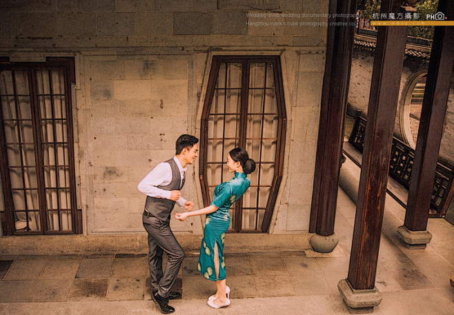 复古民国风婚纱照-来自杭州魔方婚纱摄影客...