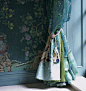 Chinoiserie Style wallpaper and fabric in Teal Blue Dulux's color of the year 2014