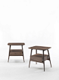 Bedside table / contemporary / walnut - BILOT by M. Marconato - T. Zappa - Porada