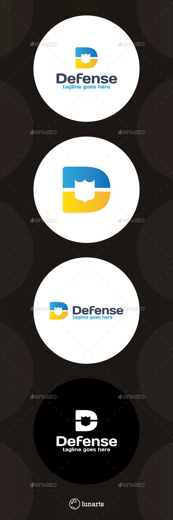 防御商标-字母D -字母标志模板Defe...