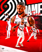 design Lillard media Multimedia  NBA nbaart poster social sports typography  