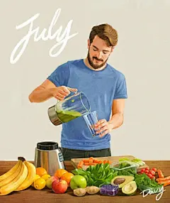 日历插画: 《温柔的岁月》（via 刷绿漆_ ​​​​） ​​​​