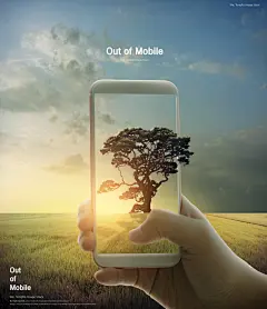 唯美清新高端创意创意手机合成背景