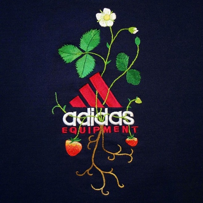 知名运动品牌logo上的刺绣，冰岛艺术家...