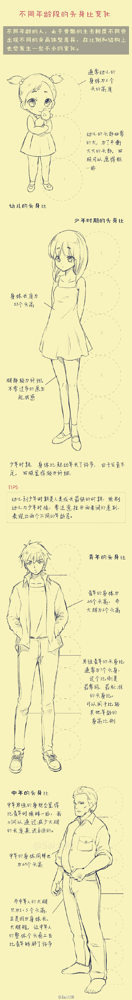#绘画学习# 整理的一些手绘参考，关于不...