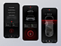Tesla App virtual key minimal virtual key dark clean ui clean app tesla app design user interface mobile app ux ui