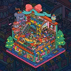 新款造景贴纸复古玩具屋 - 小红书