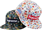 Supreme x Liberty Floral Box Logo New Era Caps