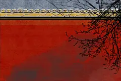 古风山水建筑凉亭荷花风景点插画海报背景