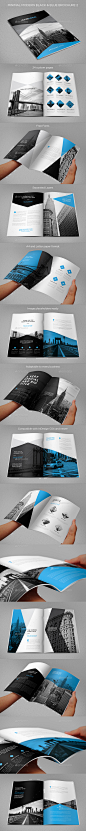 Minimal Modern Black & Blue Brochure 2 - Brochures Print Templates