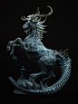 I used the scales I made for my bronze dragon for the kirin