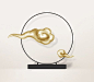 ceramic sculpture deco furniture branch bird 装饰  陶瓷 书法  摆件 屏风  鸟 透明 金属