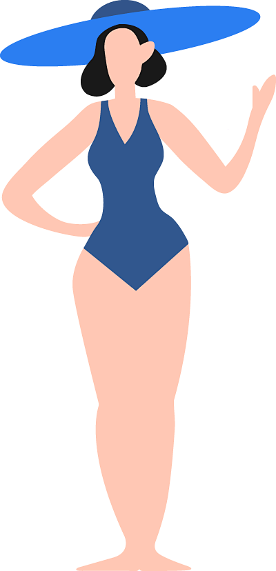 比基尼美女 旅行度假专题人物PNG免抠图
