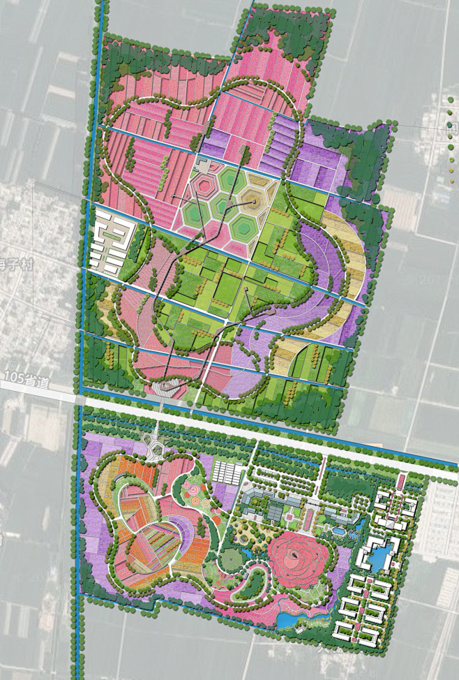 田园综合体美丽乡村规划彩平图