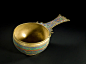 铅青铜锅，珐琅带有藤蔓卷轴和花环，罗马，公元1-2世纪末出自西洛锡安苏格兰国家博物馆