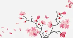 手绘杏花免抠素材_元小素 https://iipng.com AI 手绘 春天 杏花 桃花 粉色 花枝 花瓣