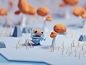 An Otter Planet Illustrations isometria space planet game otter lowpoly illustration b3d low poly isometric blender