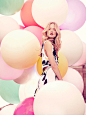 Alek flying up with balloons by Luis Monteiro for Tatler UK 3