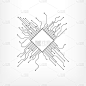 Circuit Board CPU Microprocessor Data Transfer Tec