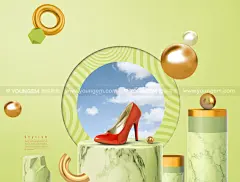 15款炫彩时尚ins风电商购物节大促kv视觉海报设计ps素材源文件下载_颜格视觉