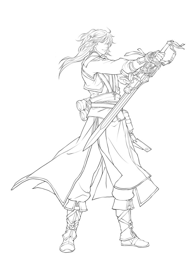 古风动漫插画线稿