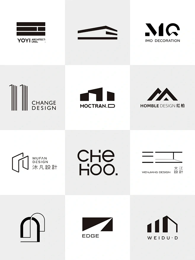 建筑空间设计品牌logo集合 ｜室内装修公司-花瓣网