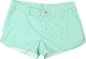 绿色竖条纹纯棉牛仔短裤（多色）-最搭配