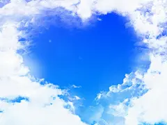 爱心蓝天白云（多分辨率）桌面壁纸图片-11024x768_1024x768_图片下载