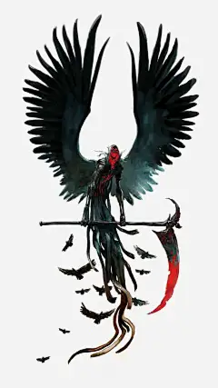 恶魔png免抠素材_新图网 https://ixintu.com 手绘恶魔 黑色恶魔 黑色翅膀 恐怖恶魔 邪魔