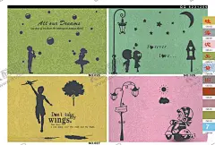 卡通人物图案 【酷图网】壁纸,雕刻素材,矢量图,硅藻泥用图,图案,人物