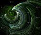 形成隧道的绿色螺旋波