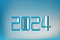 数字新年设计2024艺术字立体字模型图片