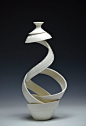 Slinky Spirals of Clay Form Topsy-Turvy Vases by Michael Boroniec | Colossal
