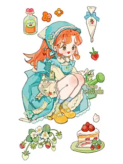 | 插画 | 全身女孩动漫人物形象素材