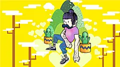 涂鸦炫酷插画简约大气海报