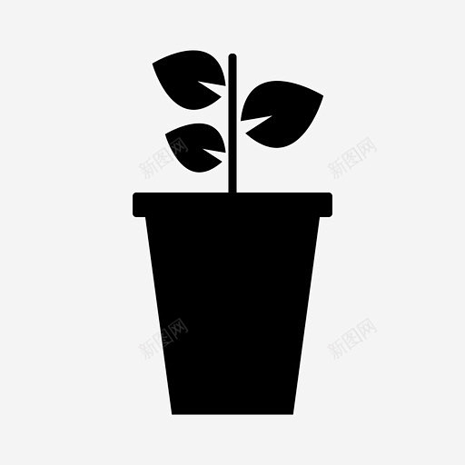 陶艺植物装饰叶子图标 免费下载 页面网页...